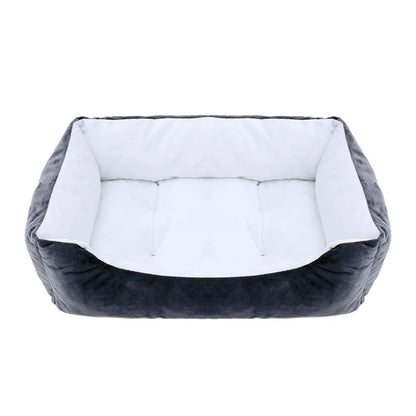Plush Square Pet Bed - Calming Sofa Cushion for Cats & Small/Medium Dogs - BeeTrendyShop.COM