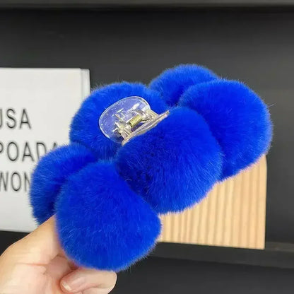 Furry Korean Hair Claw Clip – Fashion Barrette for Women