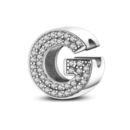 925 Sterling Silver A-Z Letter Charm Beads – Gold Alphabet DIY Birthday Jewelry