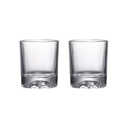 2pcs Vintage Transparent Drinking Glasses Set – Bar Cocktail & Whiskey Glasses