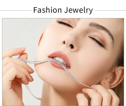 6mm Full Sideways Chain Necklace & Bracelet – 18K Gold & Silver Unisex Jewelry