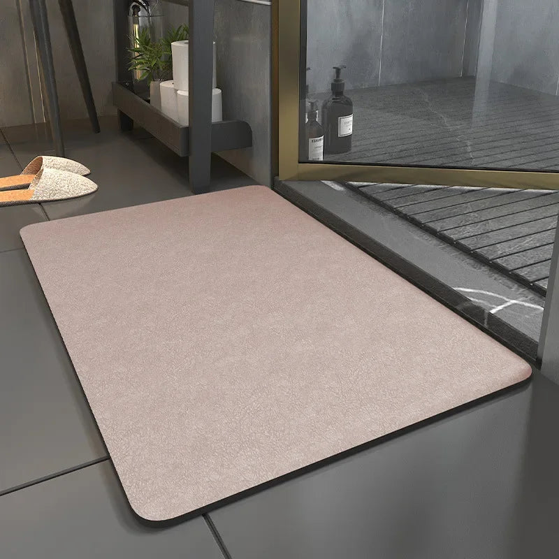 Diatom Mud Bathroom Mat – Nordic Style Anti-Slip Absorbent Toilet Floor Carpet | Soft Diatomite