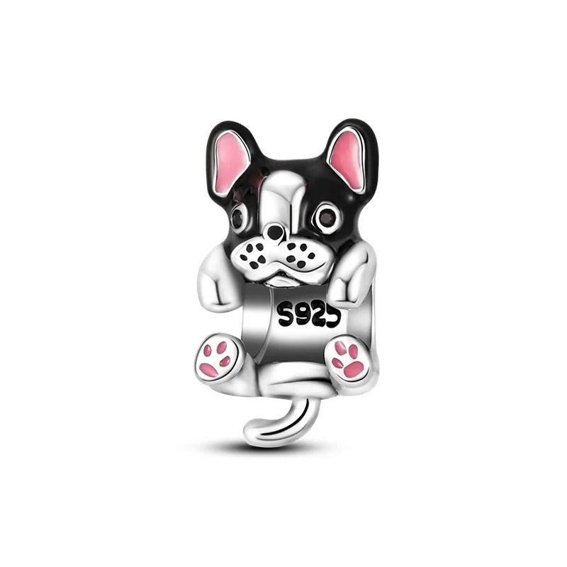 925 Sterling Silver Cat & Dog Charm Bead – DIY Jewelry for Women