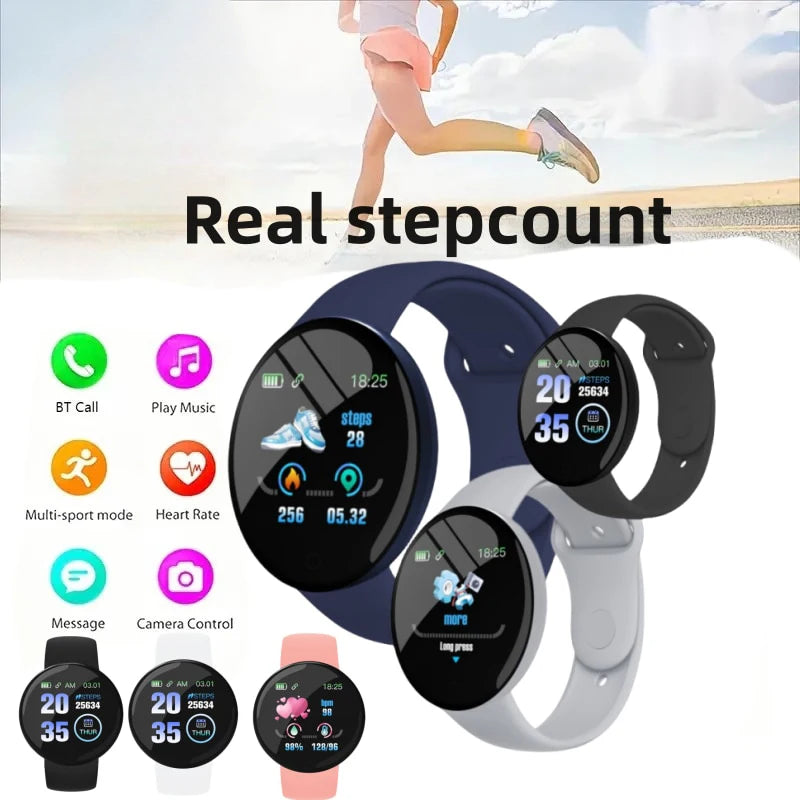 D18 Multifunctional Smart Watch Men & Women Bluetooth Connected Phone Music Fitness Sports Bracelet Sleep Monitor watch