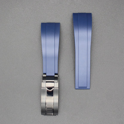 Silicone Watch Strap 20mm with Stainless Steel Buckle – Compatible with Rolex Daytona, SKY-DWELLER, YACHT-MASTER & NH35 Watches