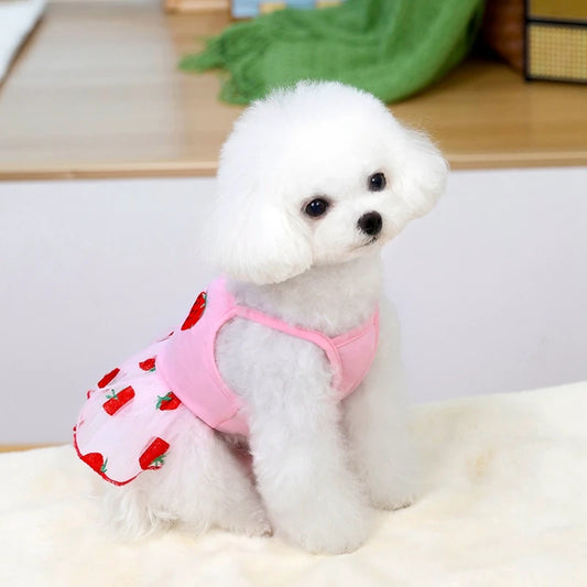 Pet Princess Tulle Dress - Spring/Summer Apparel for Small Dogs & Cats