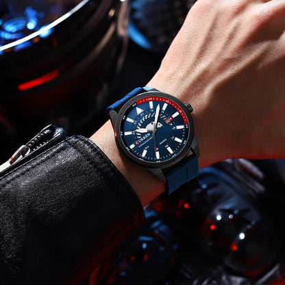 CURREN Fashion Men Watch Top Brand Luxury Waterproof Sport Mens Watches Silicone Automatic Date Military Wristwatch - BeeTrendyShop.COM