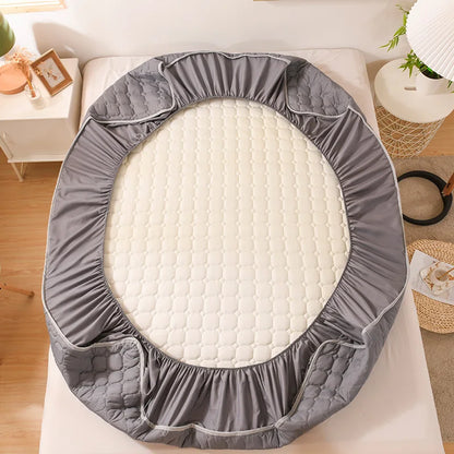 Couple Double Elastic Fitted Bed Sheet – Mattress Cover 140/160x200 Queen Size Bed Linen