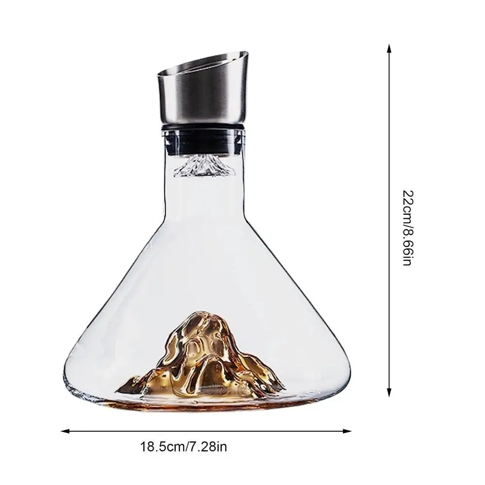 Iceberg Whisky Decanter – 1500ml Lead-Free Crystal Wine Carafe with Aerator