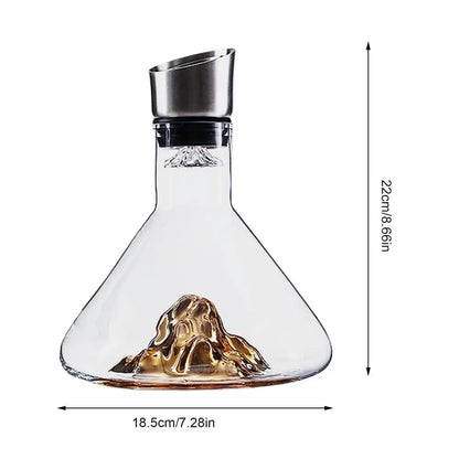 Iceberg Whisky Decanter – 1500ml Lead-Free Crystal Wine Carafe with Aerator