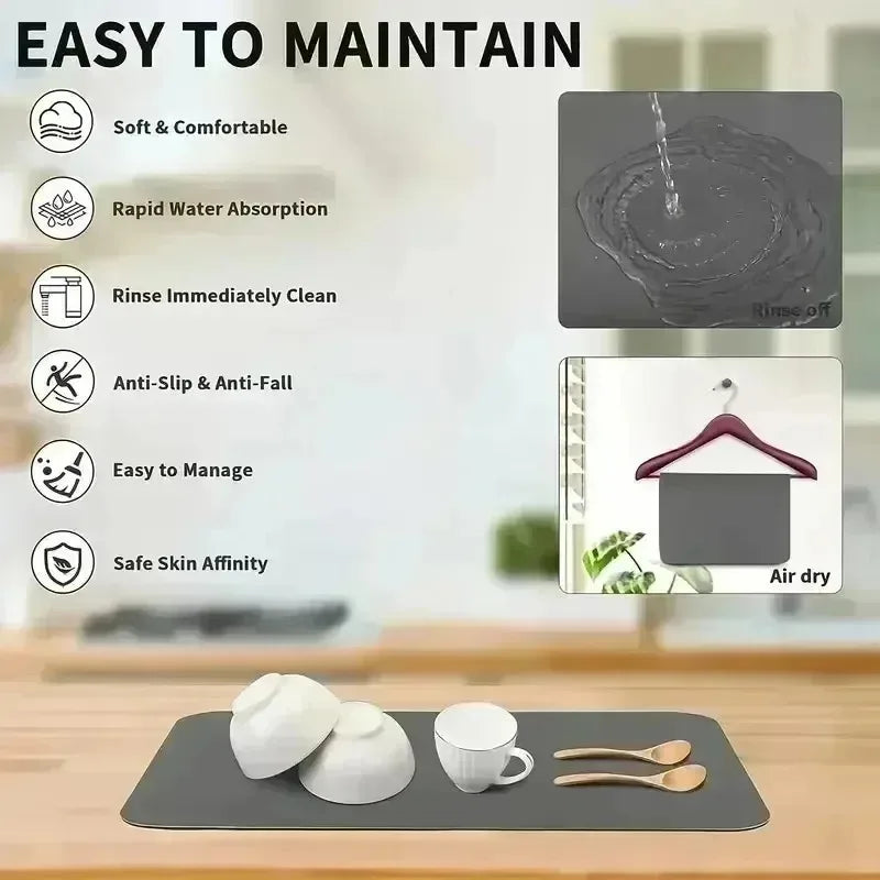 Pet Feeding Mat – Non-Slip Waterproof Food Mat for Cats & Dogs | Cartoon Print 30x40cm