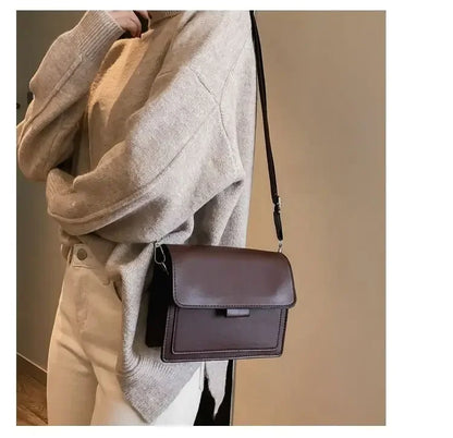 Crossbody Bag PU Leather Fashion Bags for Women Travel Handle Handbag Fashion Shoulder Messenger Bag Ladies Small Flap Bag - BeeTrendyShop.COM