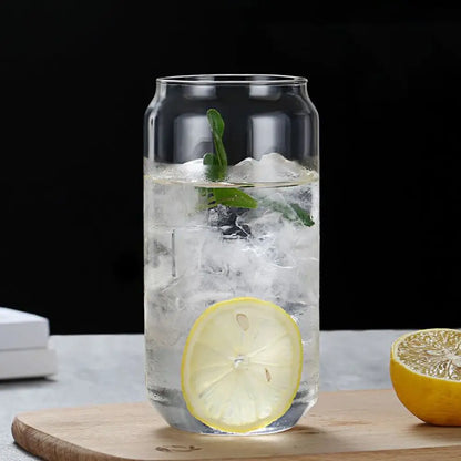 Can Shape Borosilicate Glass Cup – Coffee Tea Juice Wine Mug Drinkware