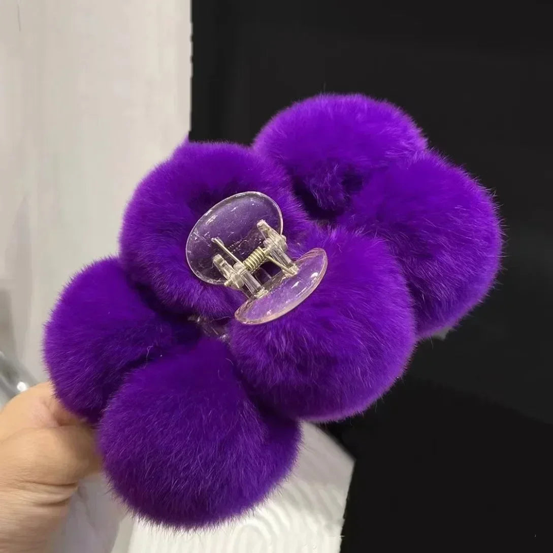 Furry Korean Hair Claw Clip – Fashion Barrette for Women