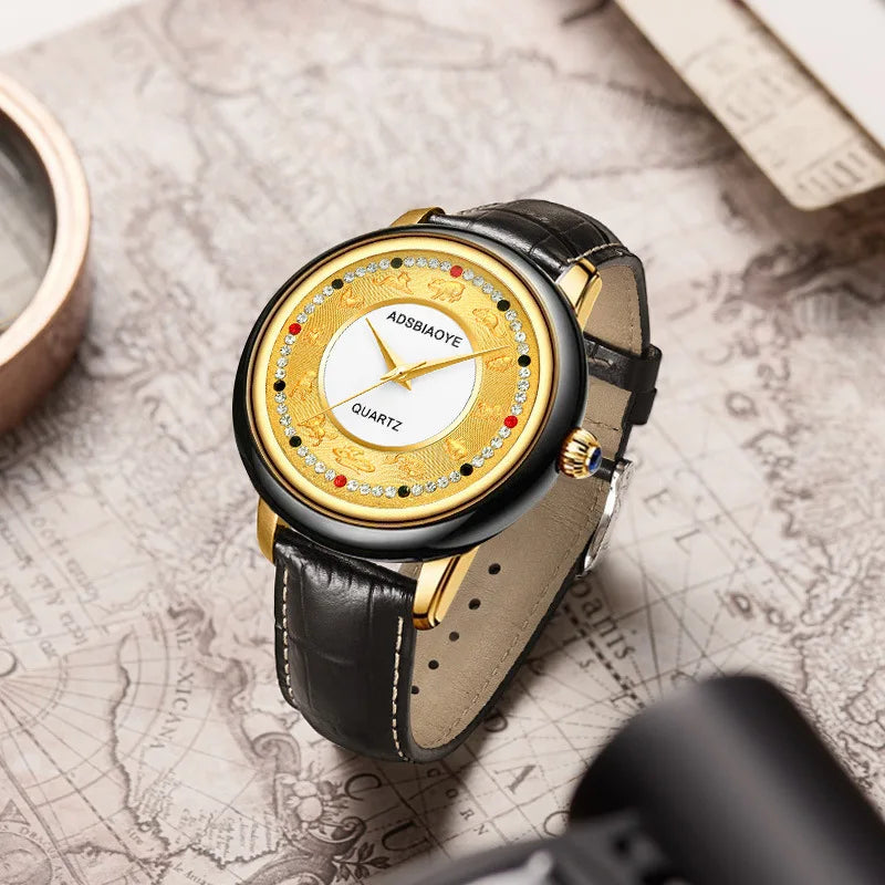 Fashion Casual Leather Watch Men Military Sports Men's Quartz Wristwatches Casual Waterproof Male Clock Relogios Masculino - BeeTrendyShop.COM