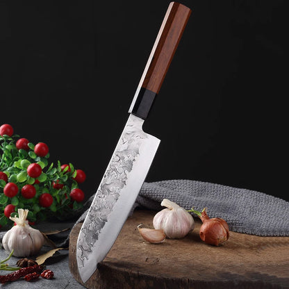 Forged Japanese Chef Knife – Professional Kiritsuke, Santoku & Nakiri Kitchen Knives