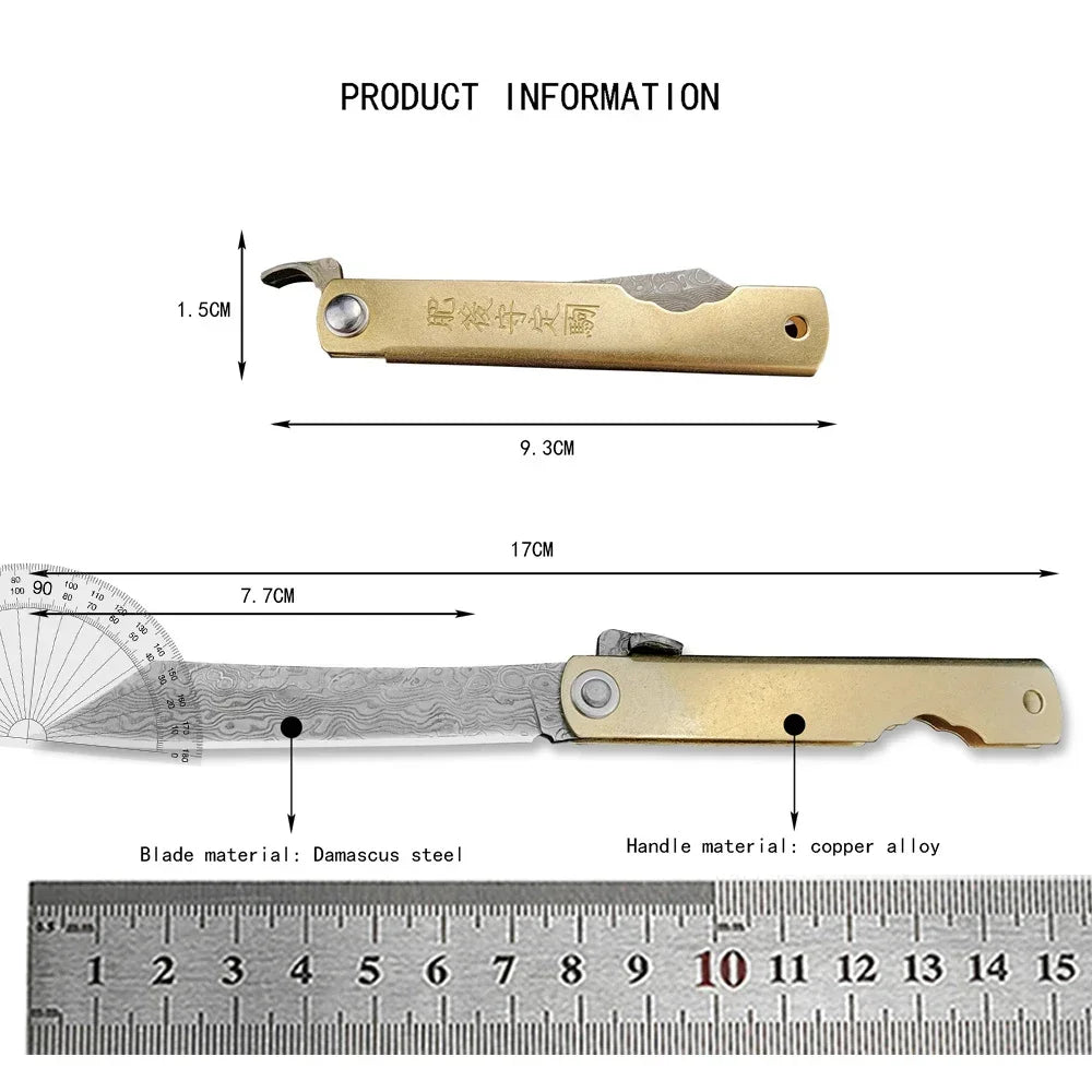 Higonokami Japanese Forged Steel Folding Knife – Outdoor Pocket Survival & EDC Tool