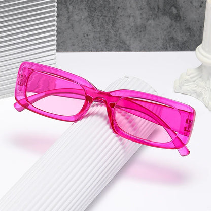 Small Rectangle Sunglasses – Retro Black UV400 for Driving & Fishing