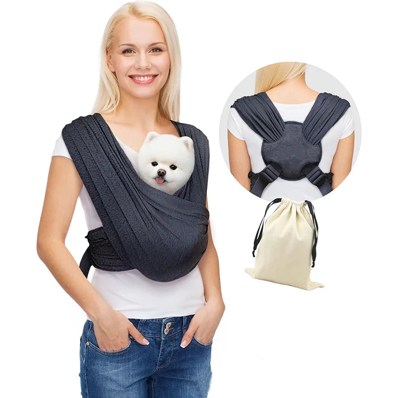 Breathable Dog & Cat Chest Carrier Bag – Soft, Foldable & Portable Travel Bag