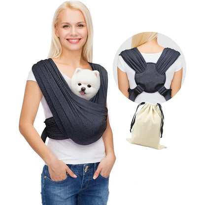 Breathable Dog & Cat Chest Carrier Bag – Soft, Foldable & Portable Travel Bag