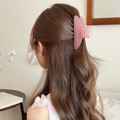 11CM Large Hair Claw Clip – Simple Plastic Crab Clamp for Women & Girls