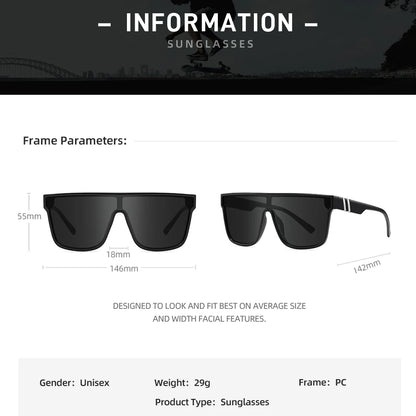 Fishing Sunglasses – UV400 Square Outdoor Sport Driving Shades for Men & Women