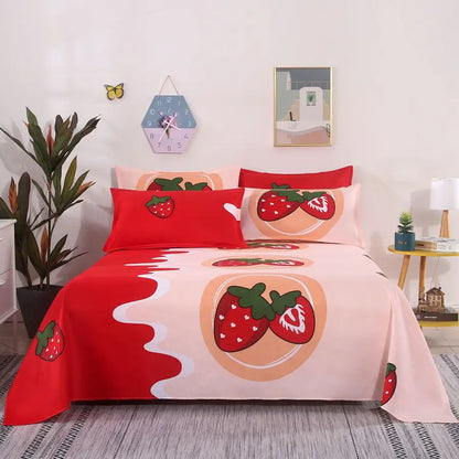 Modern Polyester Cotton Flat Bed Sheet – Soft Bed Linen for Single, Queen & King Size (No Pillow Covers)