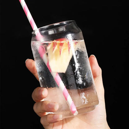 Can Shape Borosilicate Glass Cup – Coffee Tea Juice Wine Mug Drinkware