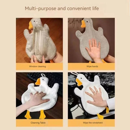 Cartoon Goose Hand Towel – Hanging Type, Super Absorbent & Quick-Dry
