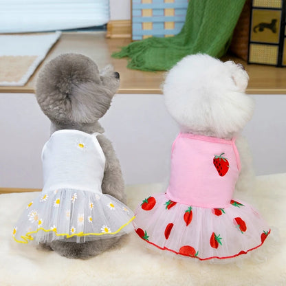 Pet Princess Tulle Dress - Spring/Summer Apparel for Small Dogs & Cats - BeeTrendyShop.COM