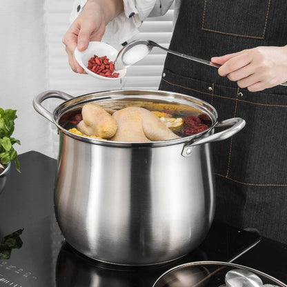 Large Stainless Steel Stock Pot – Durable Easy-Clean Kitchen Pot for Soups & Stews