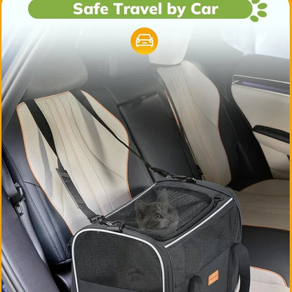 Soft Pet Carrier Bag – Airline Approved for Cats & Small Dogs up to 14lbs