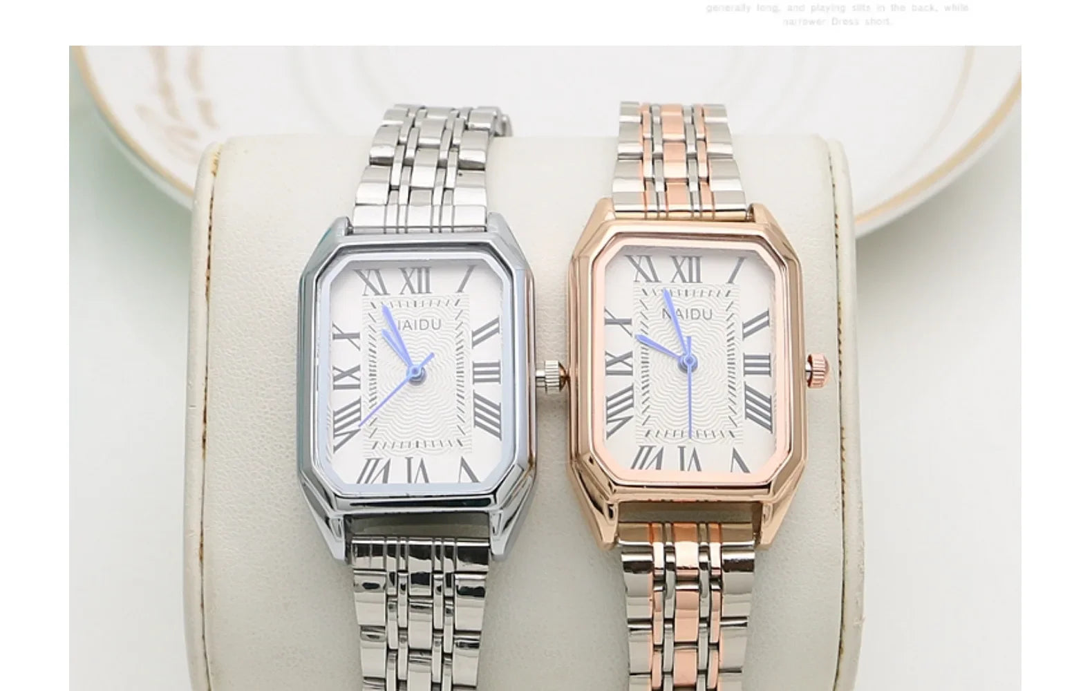 Retro Watches Classic Casual Quartz Dial Leather Strap Band Rectangle Clock Fashionable Wrist Watches for Women Wrist Watch - BeeTrendyShop.COM