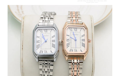 Retro Watches Classic Casual Quartz Dial Leather Strap Band Rectangle Clock Fashionable Wrist Watches for Women Wrist Watch - BeeTrendyShop.COM