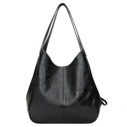 Vintage Women's Bag Leather Large Capacity Marble Grain Women's Shoulder Bag Daily Commuter Handbag Shopping - BeeTrendyShop.COM
