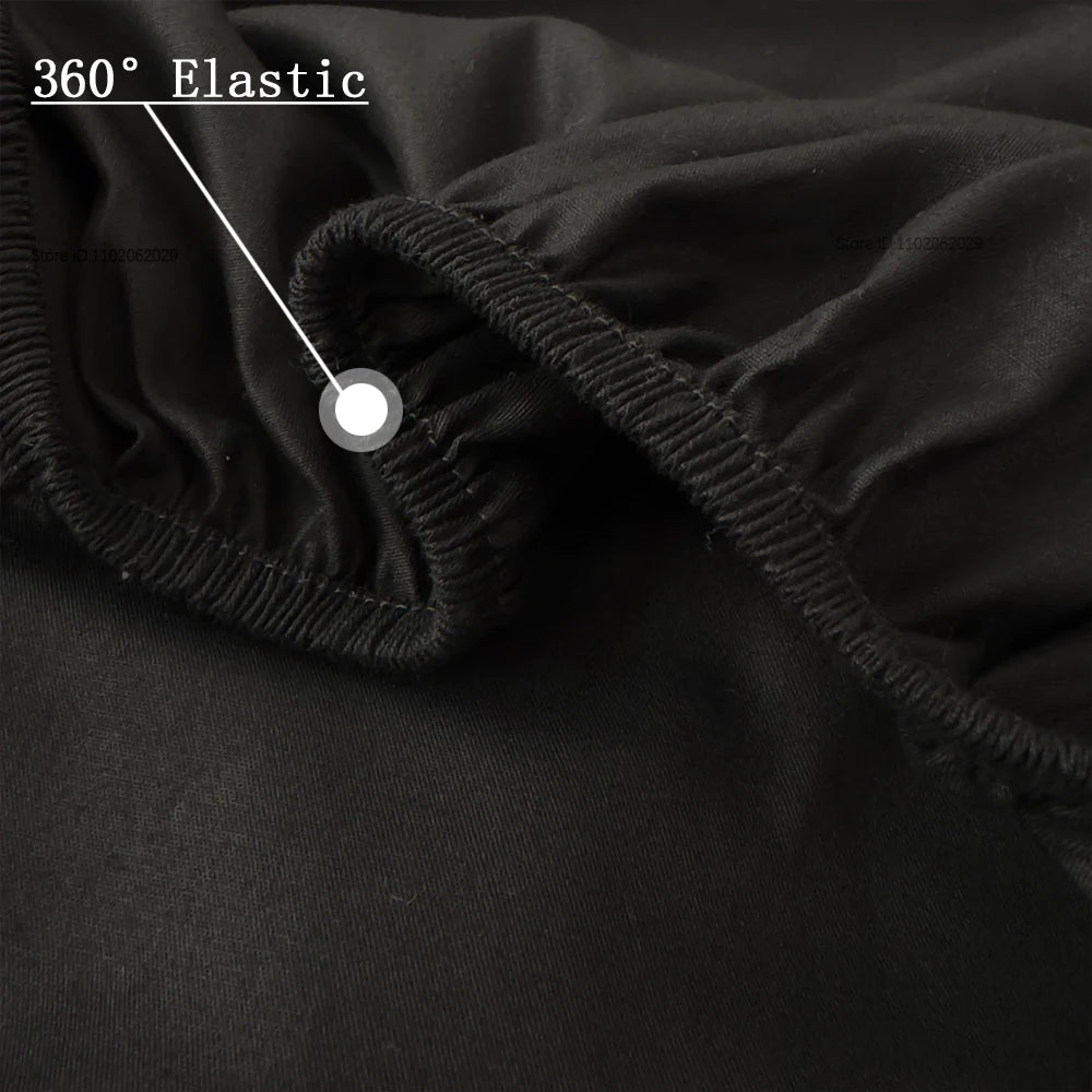 Fitted Bed Sheet with 360° Elastic Band – Mattress Protector Cover for Single, Double, King & Queen 160x200