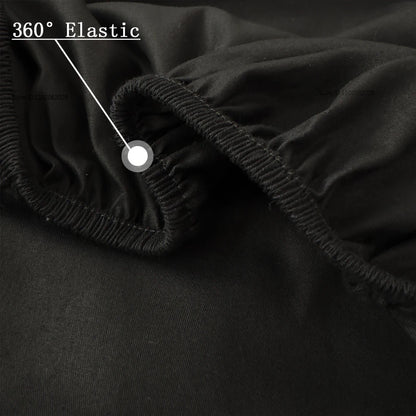 Fitted Bed Sheet with 360° Elastic Band – Mattress Protector Cover for Single, Double, King & Queen 160x200