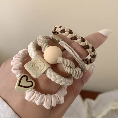 5pcs/Bag Seamless Bow Hair Ties - BeeTrendyShop.COM