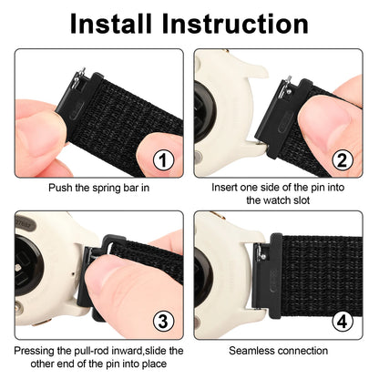 18mm Nylon Loop Strap for Garmin Venu 3S 2S 40mm Vivoactive 4S/3S Vivomove 3S Watchband For Garmin Forerunner 255S/265S Band - BeeTrendyShop.COM