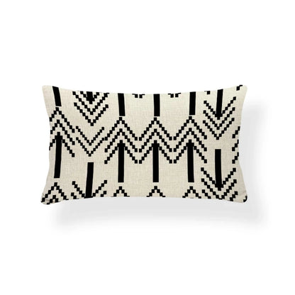 Nordic Geometric Zigzag Rectangle Cushion Cover – Cotton Linen Throw Pillow Cover 30x50CM
