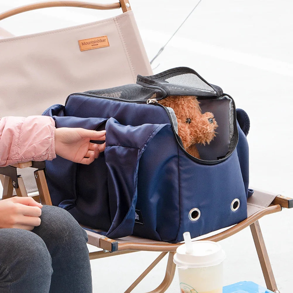 Breathable Pet Carrier Bag – Cat & Dog Travel Shoulder Bag