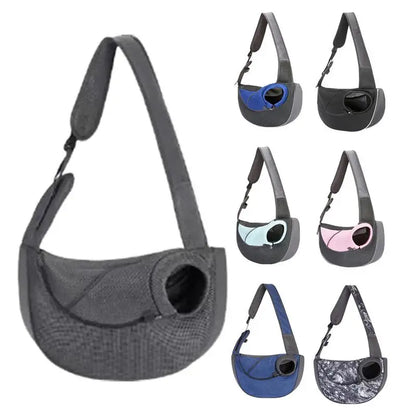 Adjustable Pet Sling Carrier – Breathable Shoulder Bag for Cats & Small Dogs