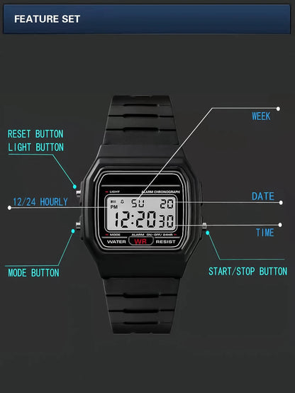 Hot Selling Women LED Digital Electronic Watch Multifunctional Outdoor Simple Leisure Men and Women Sports Watch Reloj - BeeTrendyShop.COM