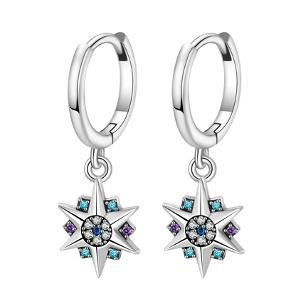 925 Sterling Silver Sparkling Hoop Earrings – Moon Pearl Heart Crystal Jewelry for Women