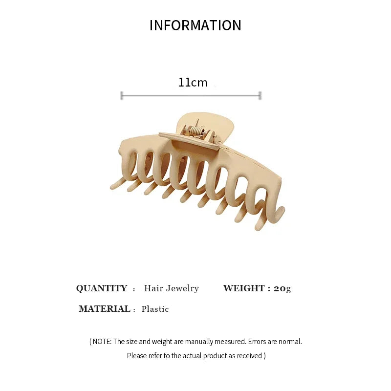 Large Geometric Hair Claw Clip Set – Cross Matte French Hairgrip for Women (1/2/4/6Pcs)