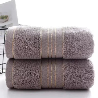 2-Pack Thickened Cotton Face Towels – Soft, Absorbent & Quick-Dry 34x75cm