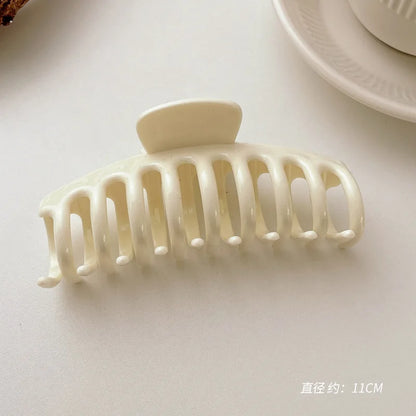 Large Acrylic Hair Claw Clip – Korean Style Coffee Color Hairpin for Women & Girls