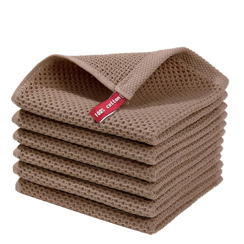 Cotton Honeycomb Kitchen Dishcloth – Soft, Absorbent & Breathable Cleaning Cloth