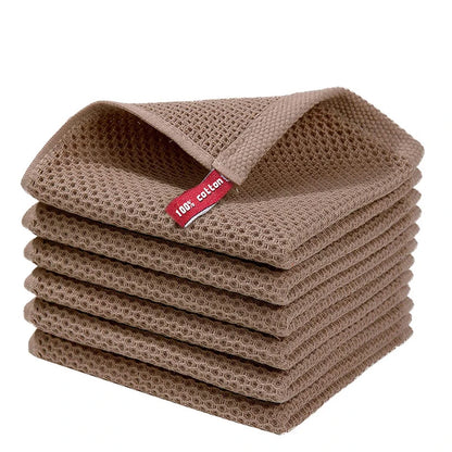 Cotton Honeycomb Kitchen Dishcloth – Soft, Absorbent & Breathable Cleaning Cloth