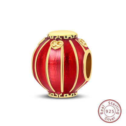 925 Sterling Silver Red Wine, Chili & Dumbbell Charm Bead – Fun DIY Jewelry